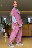 Made in Italy Cooper Needlecord Cap Sleeve Jacket Indian Pink
